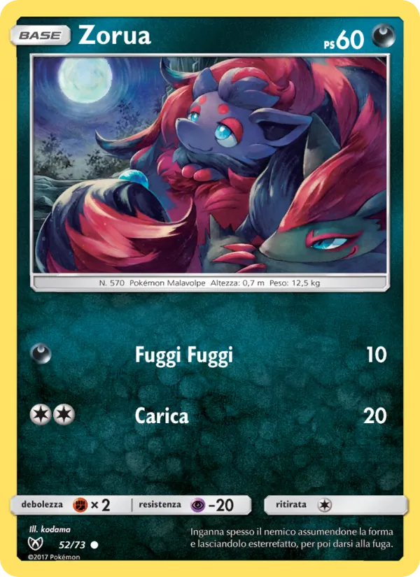 Zorua Leggende Iridescenti 52/73