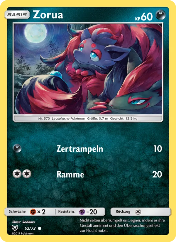Zorua Schimmernde Legenden 52/73