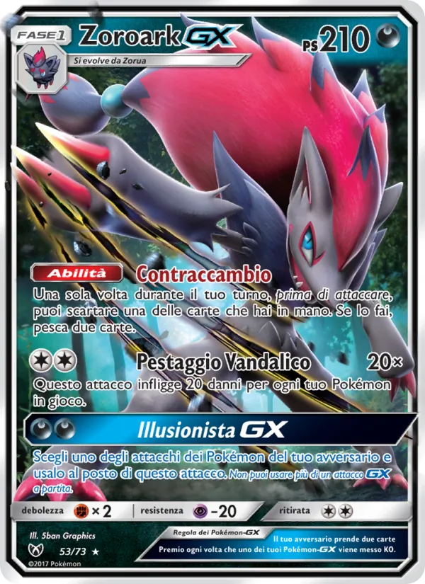 Zoroark GX Leggende Iridescenti 53/73