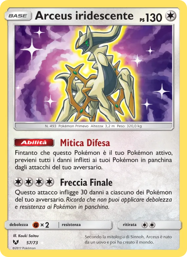 Arceus iridescente Leggende Iridescenti 57/73