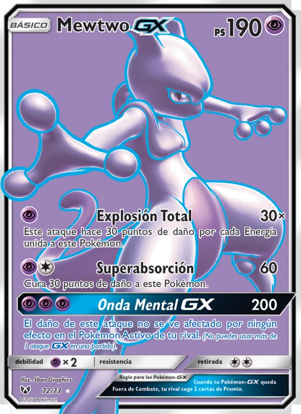 Mewtwo GX Leyendas Luminosas 72/73