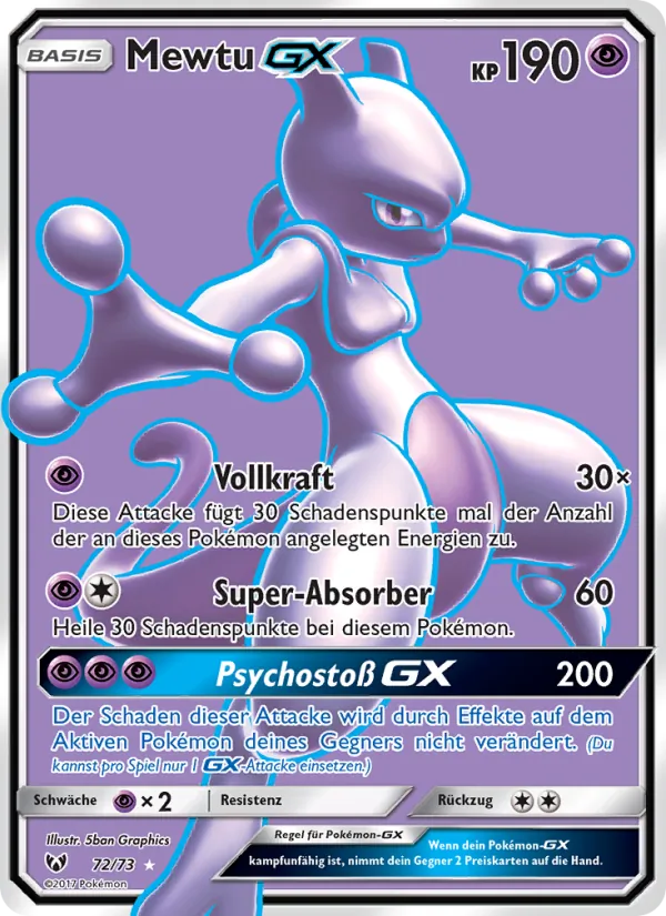 Mewtwo GX Légendes Brillantes 72/73