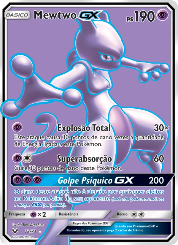 Mewtwo GX Lendas Luminescentes 72/73