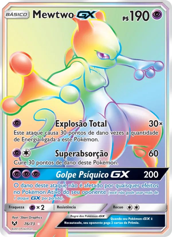 Mewtwo GX Lendas Luminescentes 76/73