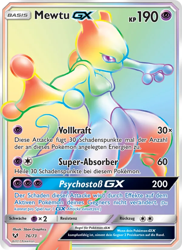 Mewtu GX Schimmernde Legenden 76/73