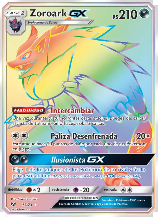 Zoroark GX Leyendas Luminosas 77/73