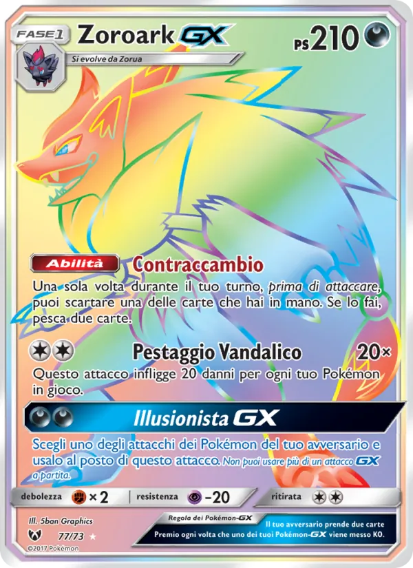 Zoroark GX Leggende Iridescenti 77/73