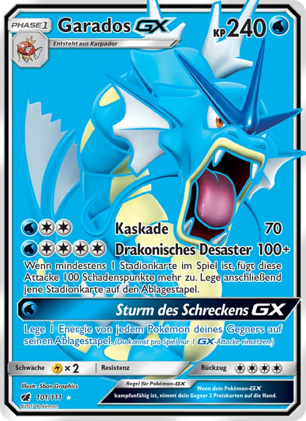 Garados GX Aufziehen der Sturmröte 101/111