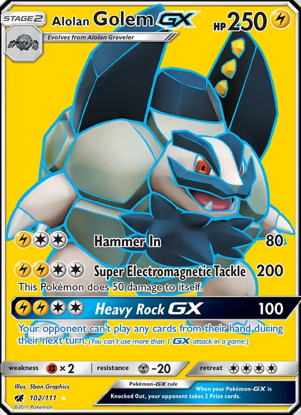 Alolan Golem GX Crimson Invasion 102/111
