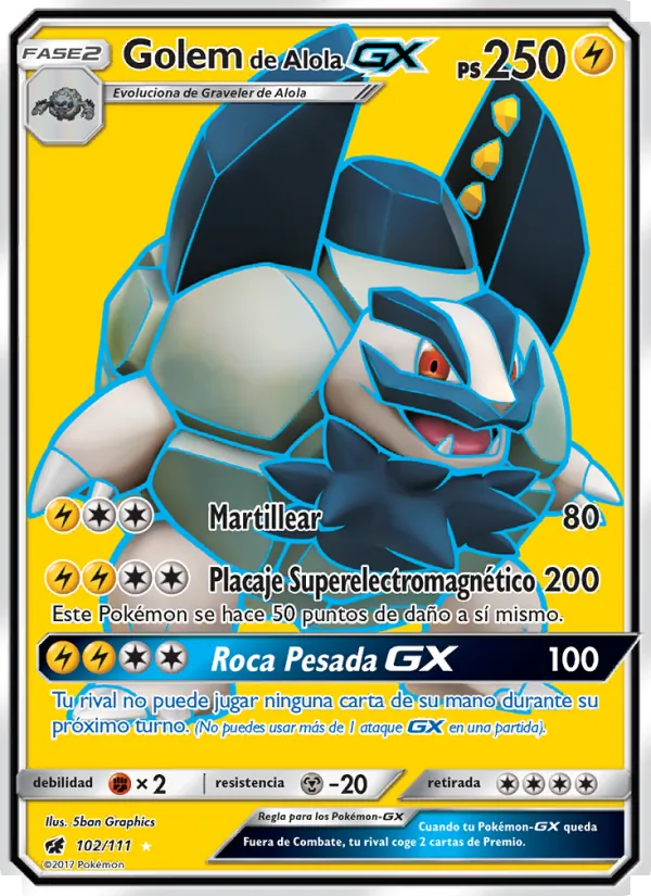 Golem de Alola GX Invasión Carmesí 102/111