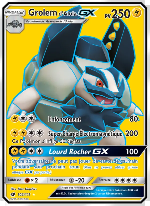 Grolem d’Alola GX Invasion Carmin 102/111
