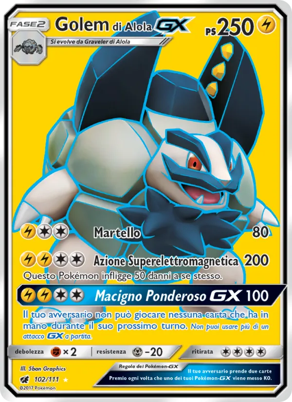 Golem di Alola GX Invasione Scarlatta 102/111