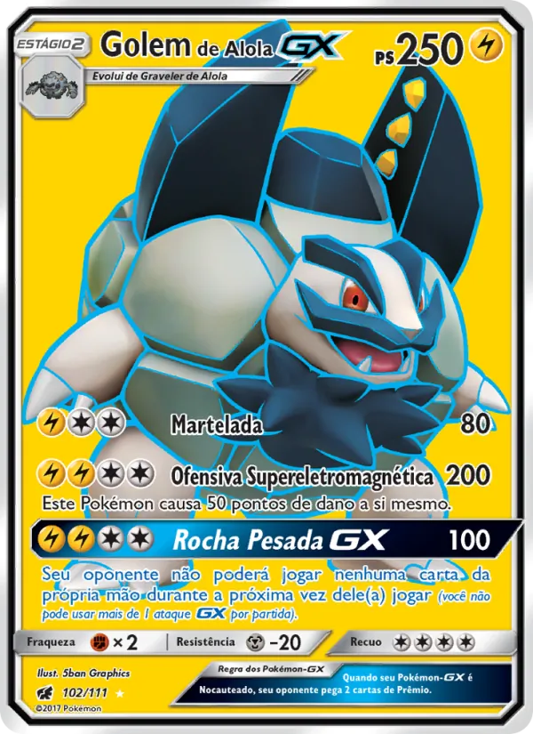 Golem de Alola GX Invasão Carmim 102/111