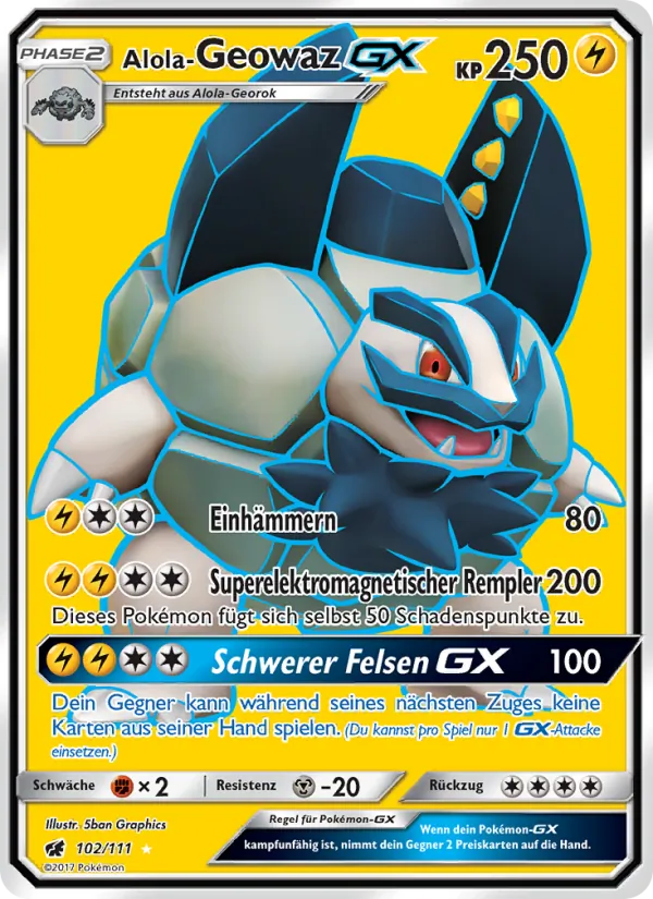 Alola-Geowaz GX Aufziehen der Sturmröte 102/111