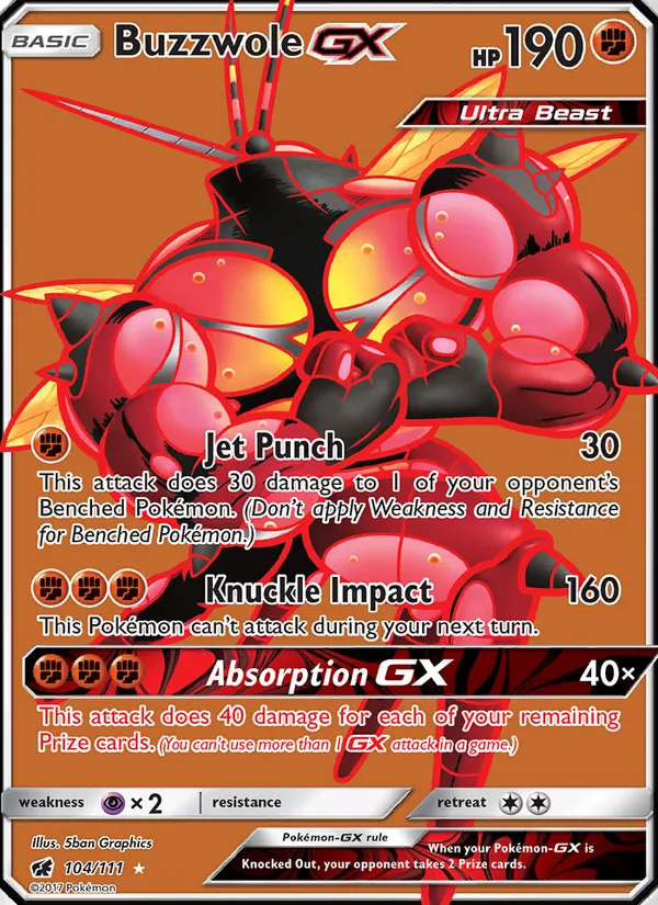 Buzzwole GX Crimson Invasion 104/111