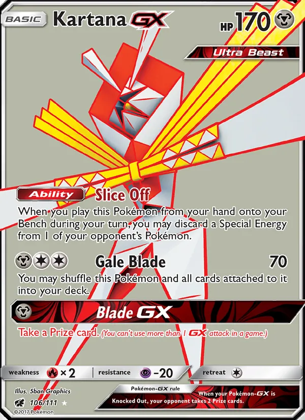 Kartana GX Crimson Invasion 106/111