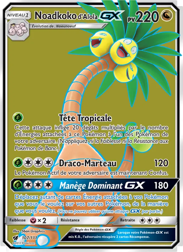 Noadkoko d’Alola GX Invasion Carmin 107/111
