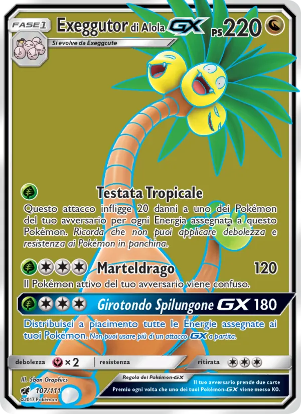 Exeggutor di Alola GX Invasione Scarlatta 107/111