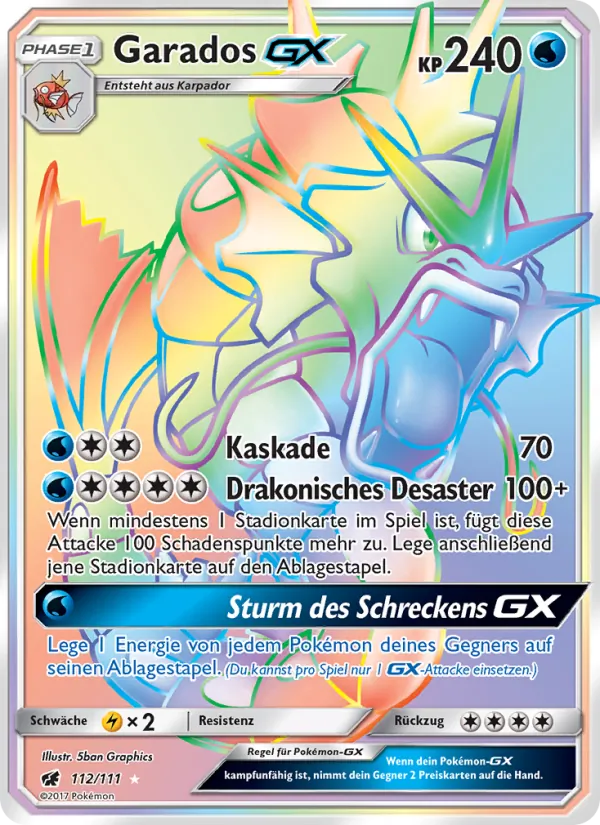 Garados GX Aufziehen der Sturmröte 112/111