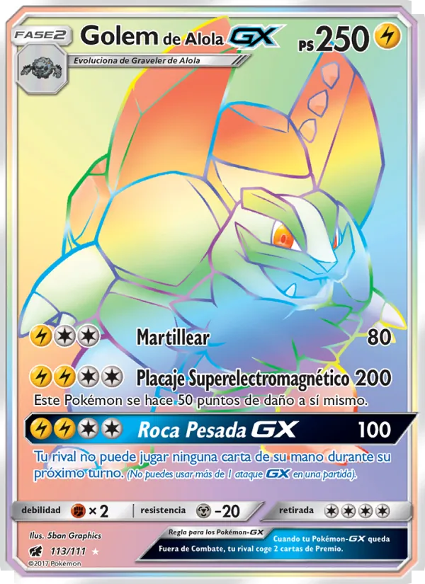 Golem de Alola GX Invasión Carmesí 113/111