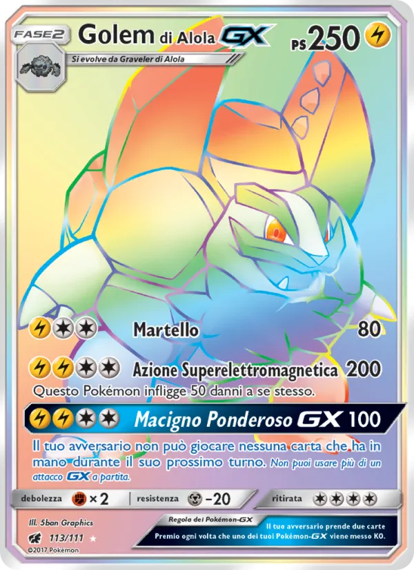 Golem di Alola GX Invasione Scarlatta 113/111
