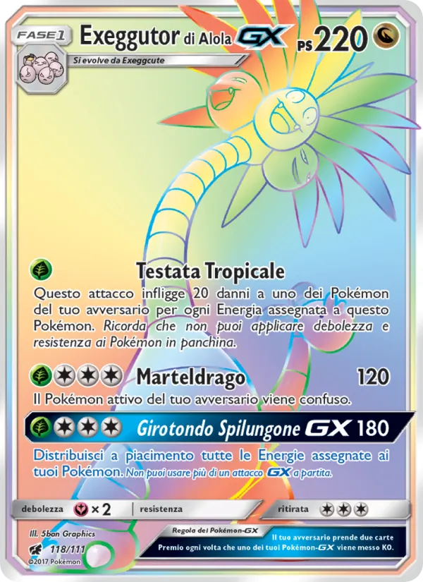 Exeggutor di Alola GX Invasione Scarlatta 118/111
