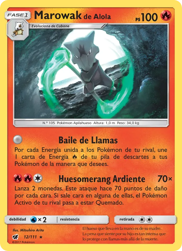 Marowak de Alola Invasión Carmesí 12/111