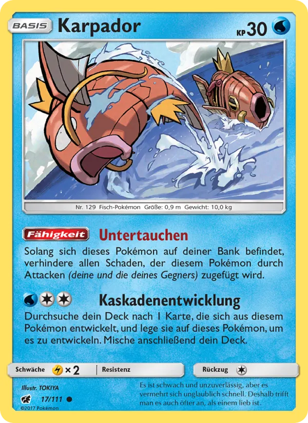 Karpador Aufziehen der Sturmröte 17/111
