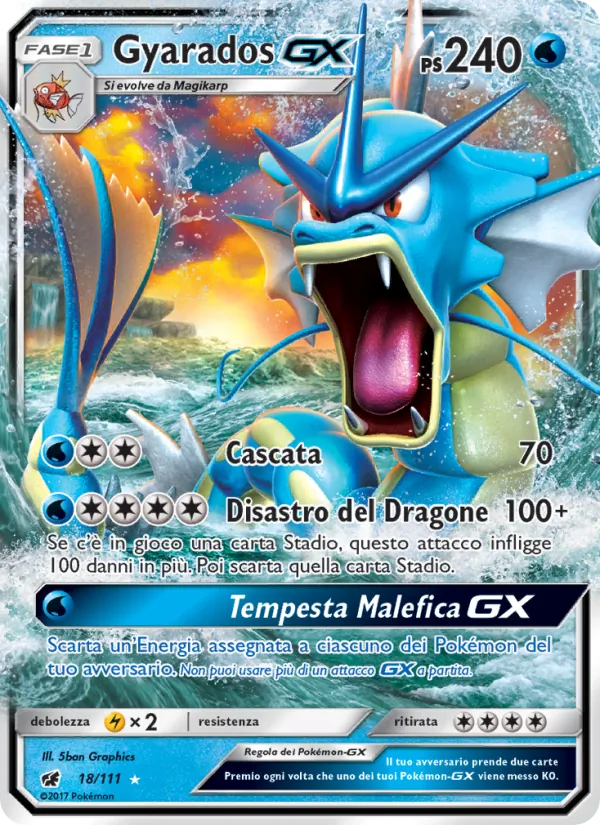 Gyarados GX Invasione Scarlatta 18/111