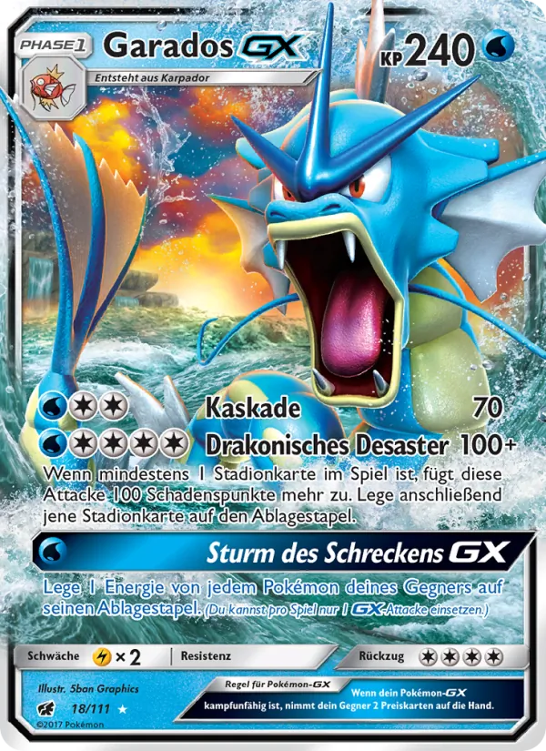 Garados GX Aufziehen der Sturmröte 18/111