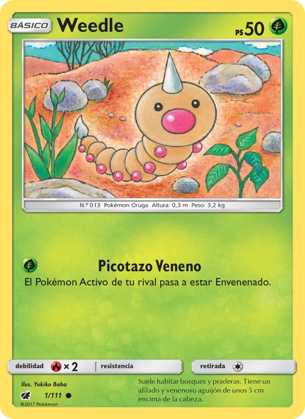 Weedle Invasión Carmesí 1/111