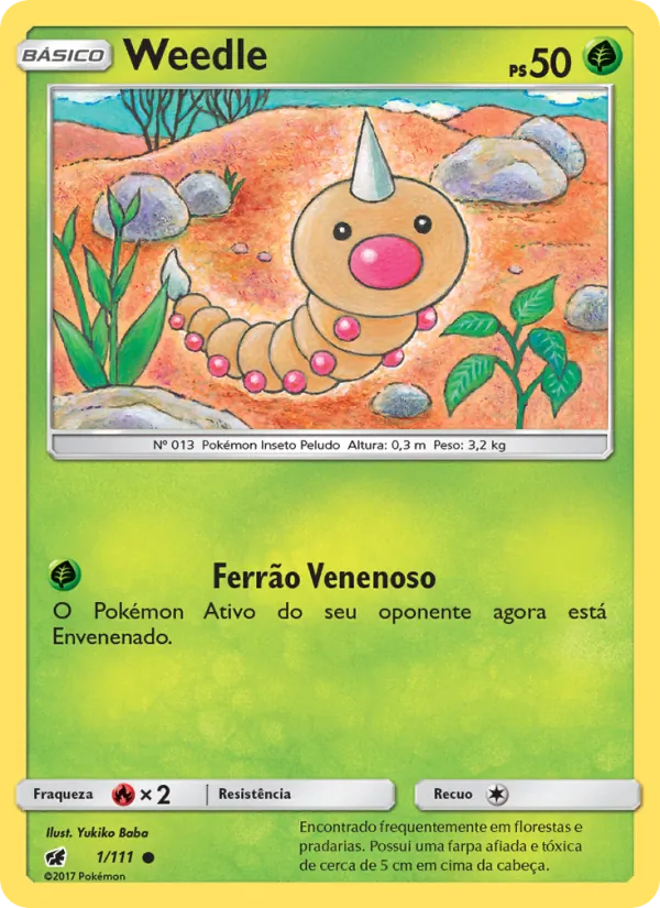Weedle Invasão Carmim 1/111