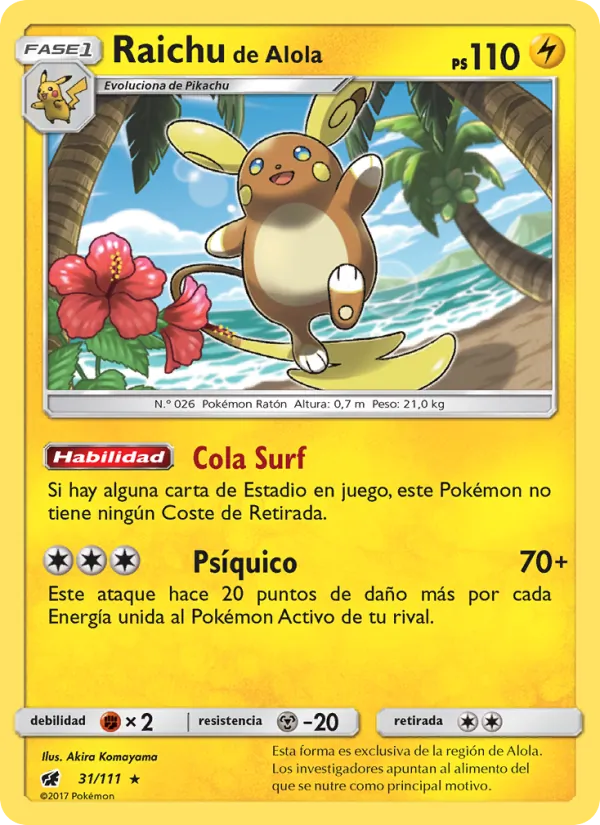 Raichu de Alola Invasión Carmesí 31/111