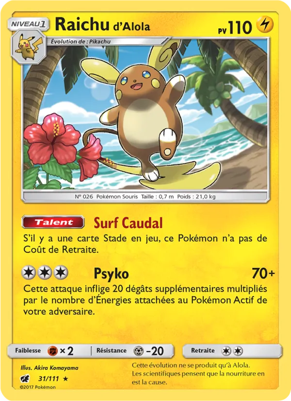 Raichu d’Alola Invasion Carmin 31/111