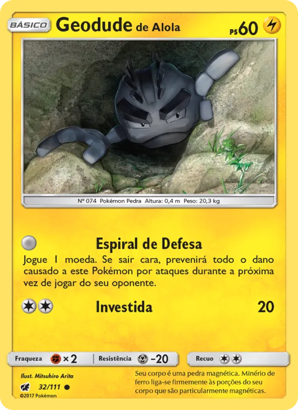 Geodude de Alola Invasão Carmim 32/111