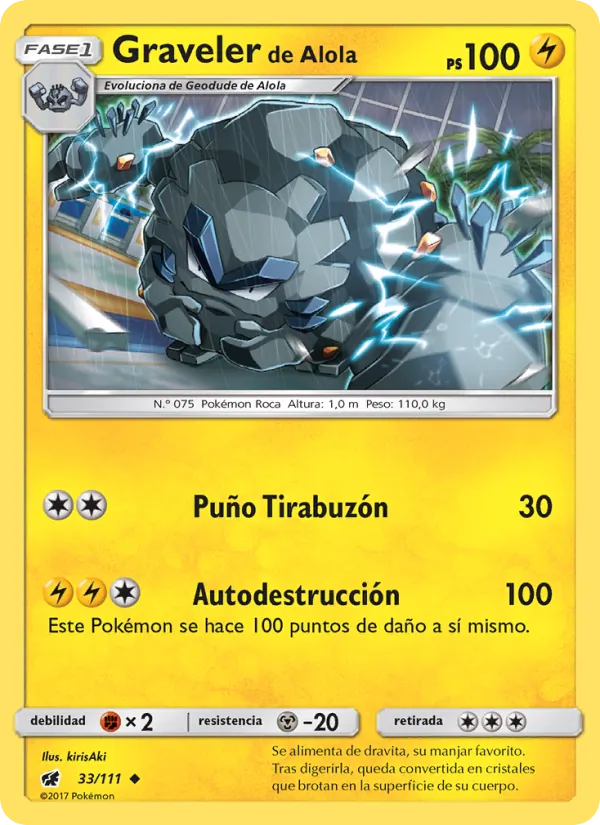 Graveler de Alola Invasión Carmesí 33/111