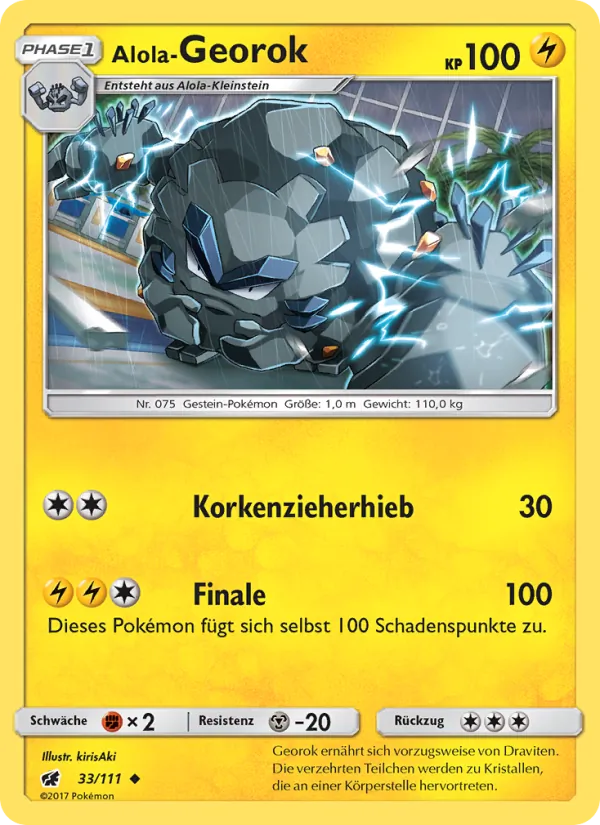Alola-Georok Aufziehen der Sturmröte 33/111