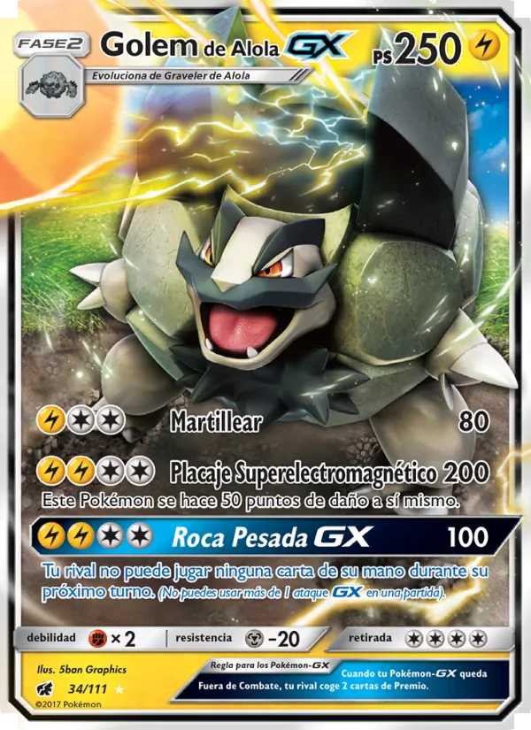 Golem de Alola GX Invasión Carmesí 34/111