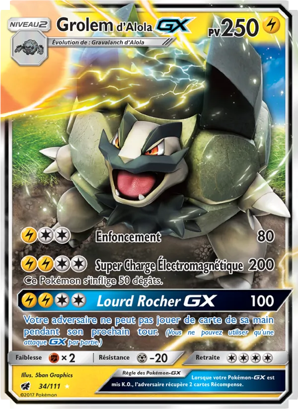 Grolem d’Alola GX Invasion Carmin 34/111