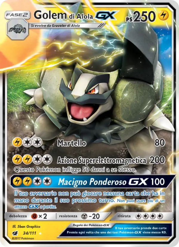 Golem di Alola GX Invasione Scarlatta 34/111