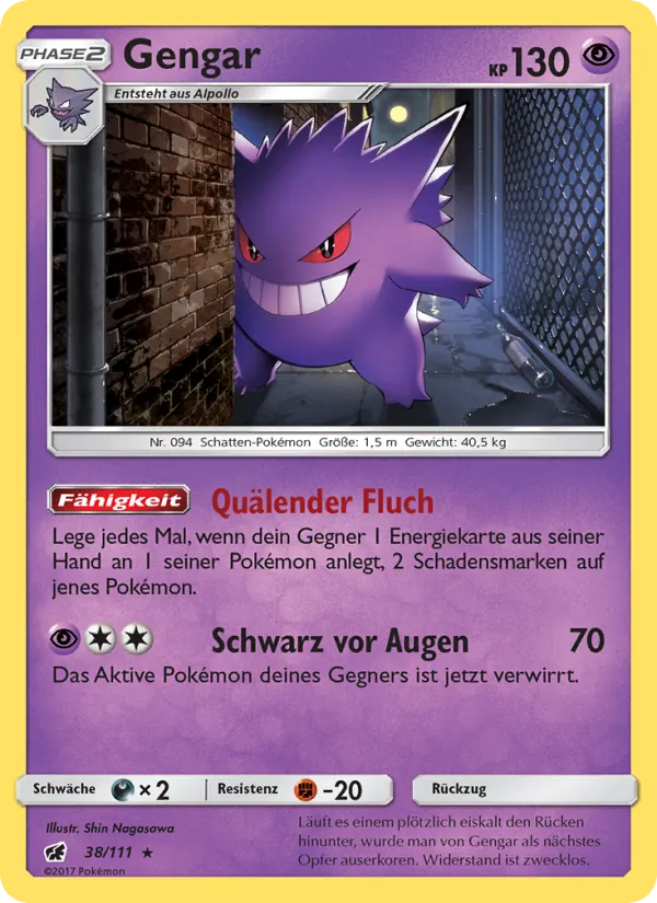 Gengar Aufziehen der Sturmröte 38/111