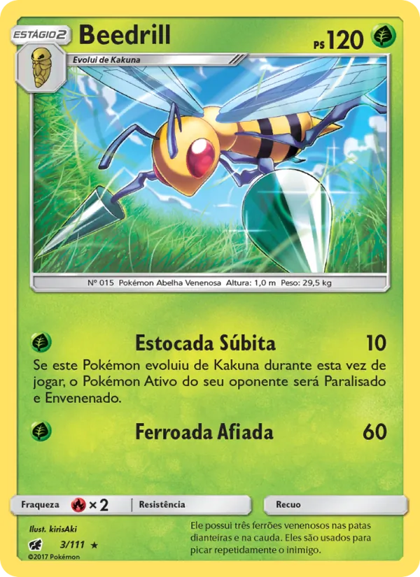Beedrill Invasão Carmim 3/111