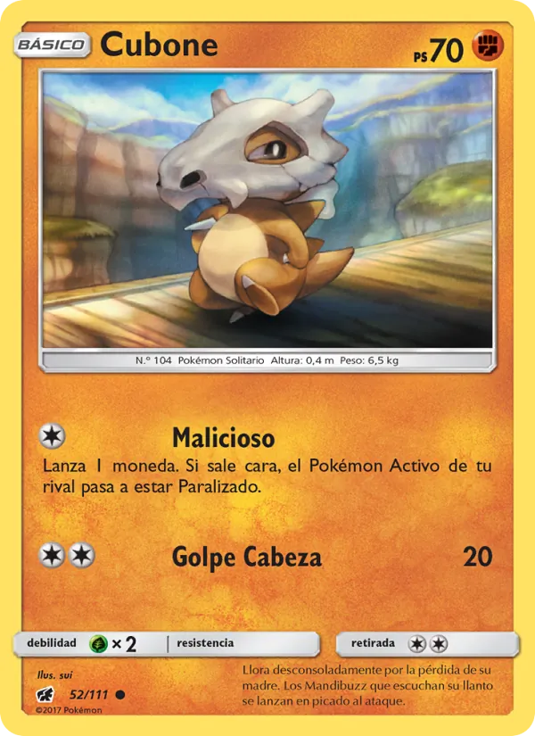 Cubone Invasión Carmesí 52/111