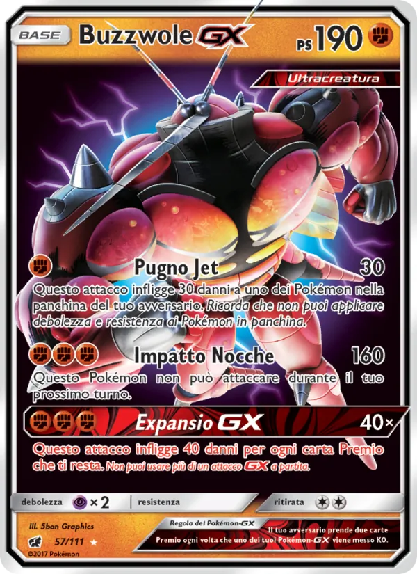 Buzzwole GX Invasione Scarlatta 57/111