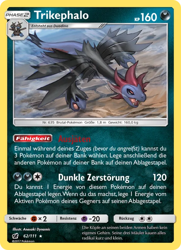 Trikephalo Aufziehen der Sturmröte 62/111