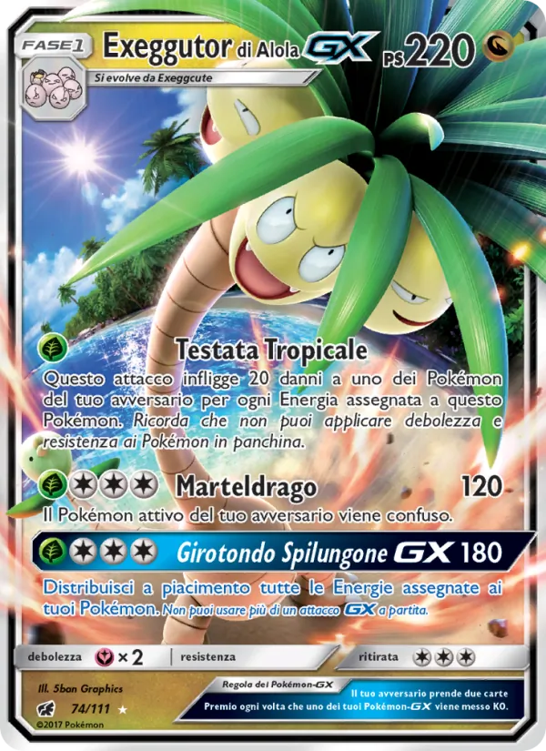 Exeggutor di Alola GX Invasione Scarlatta 74/111