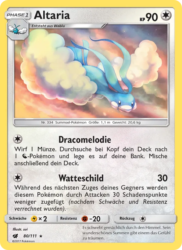 Altaria Aufziehen der Sturmröte 80/111
