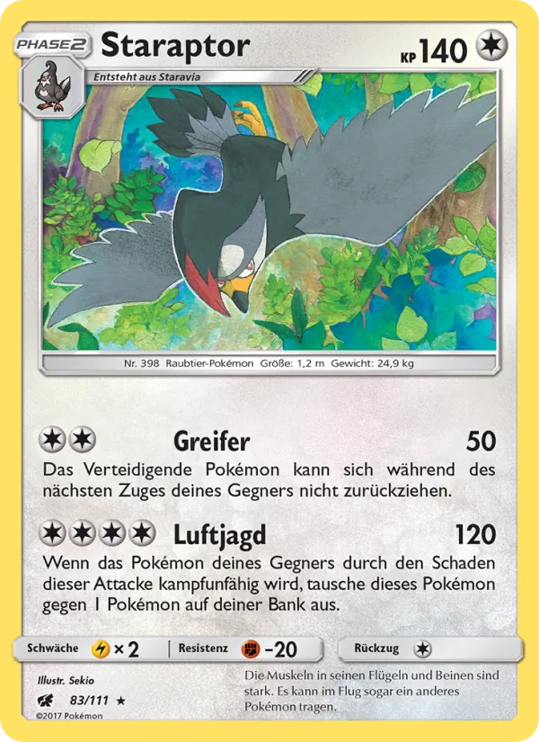 Staraptor Aufziehen der Sturmröte 83/111