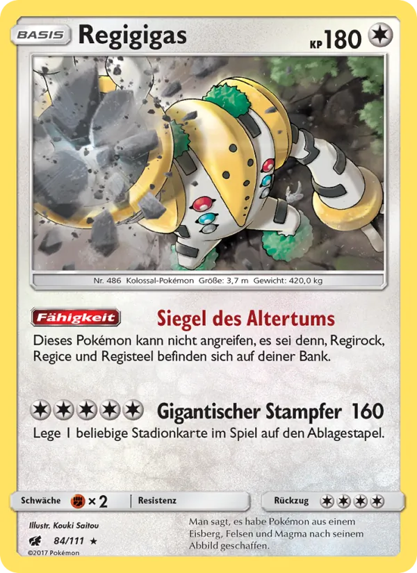 Regigigas Aufziehen der Sturmröte 84/111