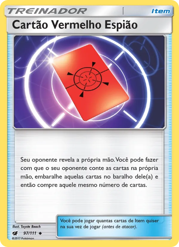 Cartão Vermelho Espião Invasão Carmim 97/111